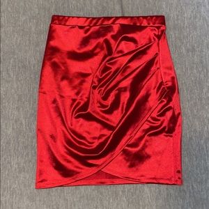 Faux Silk Skirt